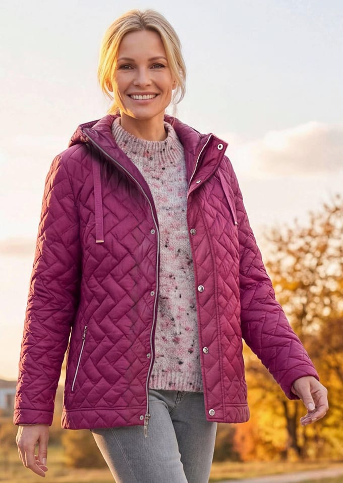 Gewatteerd jack - bordeaux - Gr. 20 van Goldner Fashion