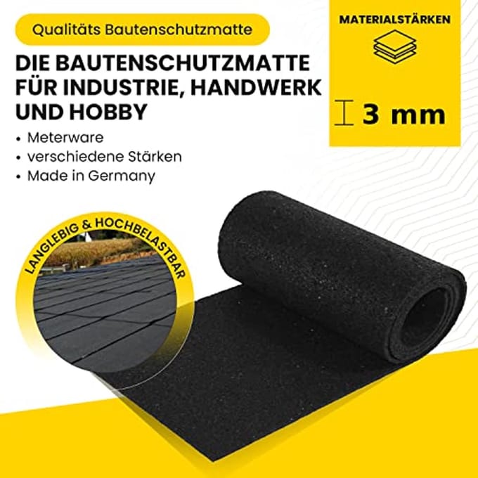 Rubbergranulaat Bouwbeschermingsmat 8 mm - Bescherming voor Bouw- en Tuinprojecten
