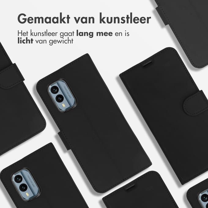 Accezz Hoesje - Geschikt voor Nokia X30 - Wallet Softcase Bookcase - Zwart