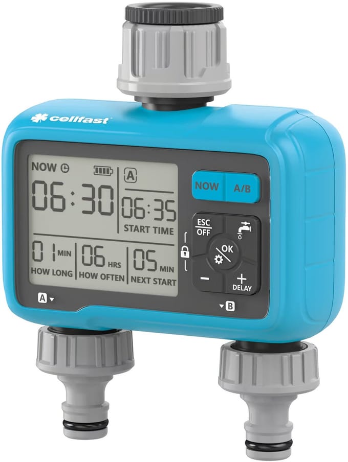Cellfast, Chronos CellPro: elektronische irrigatiecontroller met 2 secties