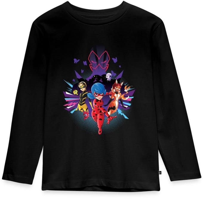 Miraculous Ladybug Superhelden vs Havikmot Premium T-Shirt Kinderen