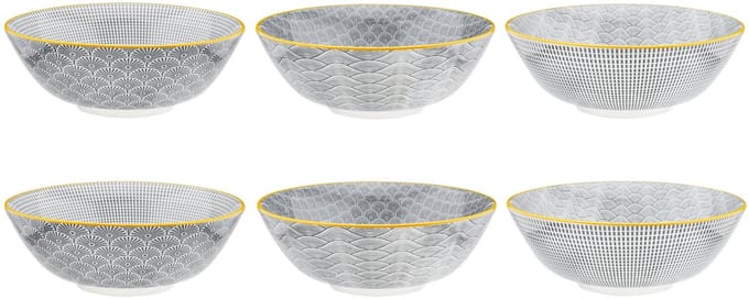 Kom PATTERN Ø21cm - 6 stuks - Eclipse