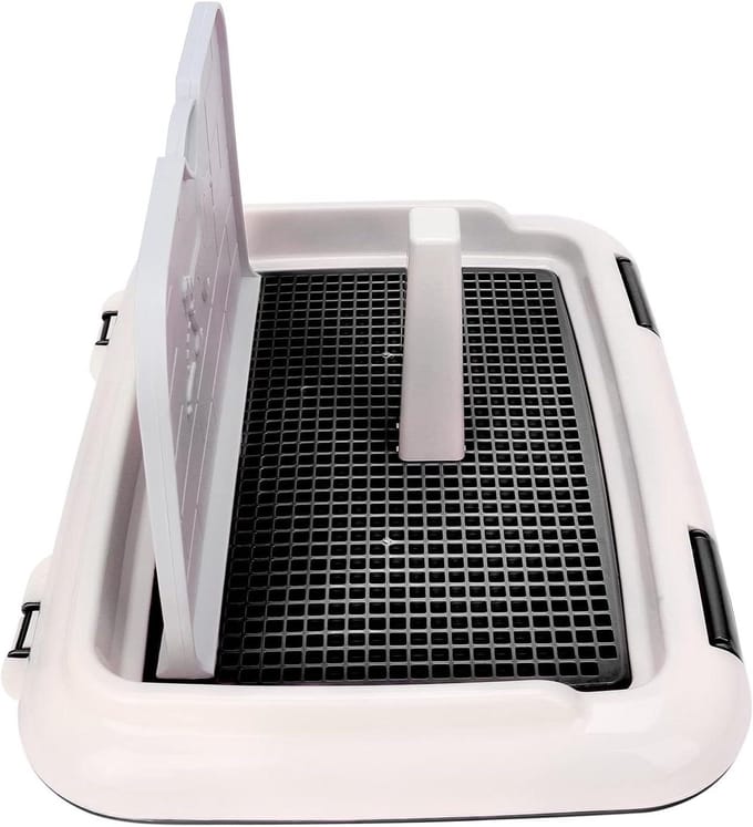 Hondentoilet - Plasbak Puppy - Zindelijkheidstraining Hond - Simuleert Muur - 46 cm - Zwart