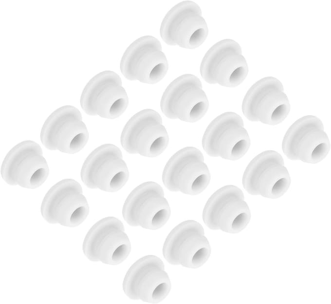 Siliconen Stopper - Afsluitdop Gat - Kabeldoorvoer Afdichten - Hoge Elasticiteit - 7 mm - Wit