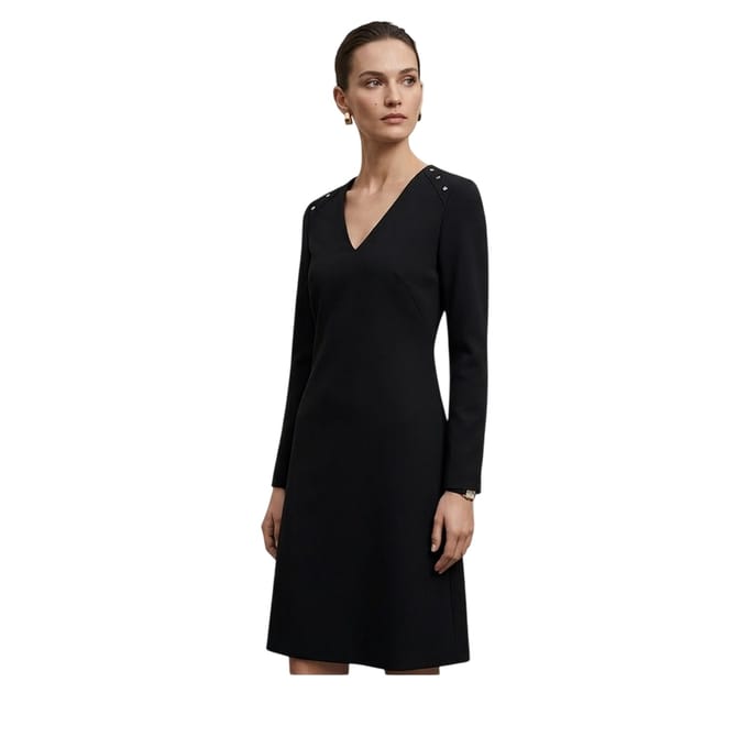 Boss Dariva midi-jurk voor dames (Zwart)
