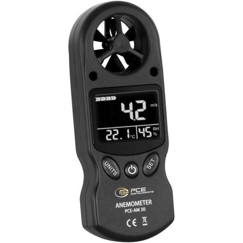 PCE Instruments PCE-AM 30 Windmeter 0.1 tot 30 m/s Met temperatuurmeting