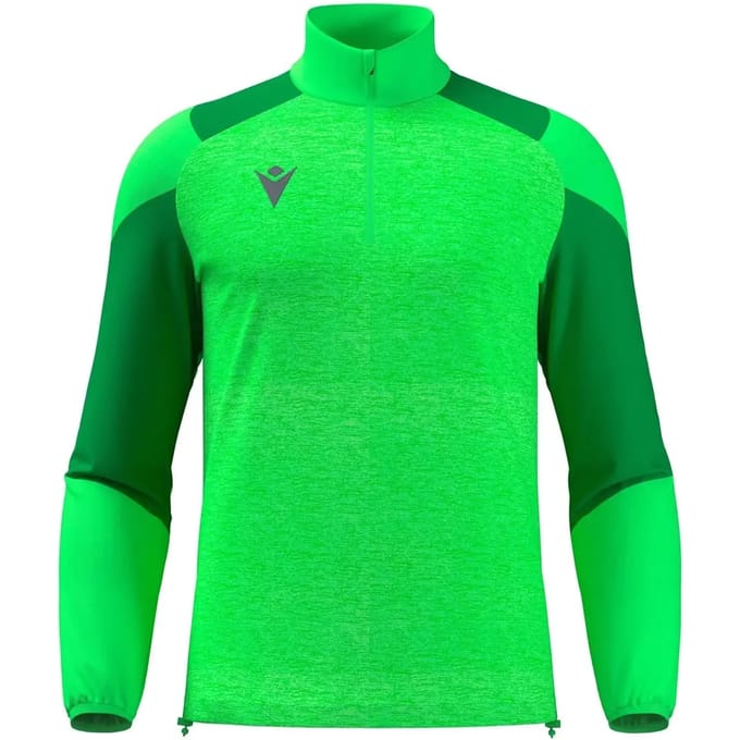 Macron Glory Cuzco Ziptop Heren - Fluo Groen / Groen | Maat: 3XL