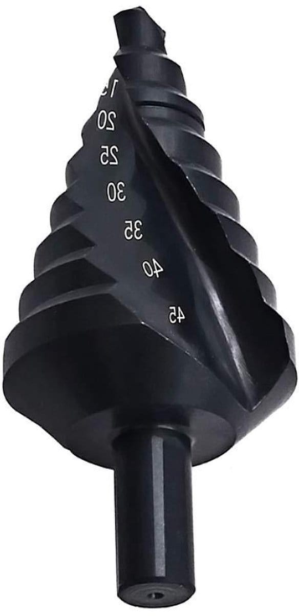 Trappenboorset 10-45 mm HSS spiraalfluit driehoekige schacht nitride coating