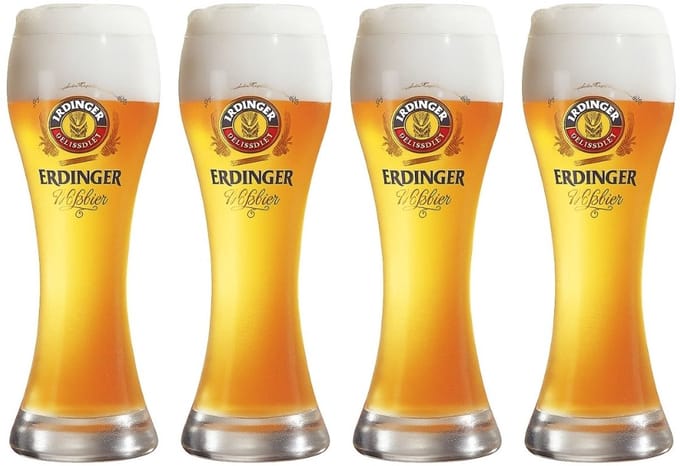 Erdinger Bierglazen Weizen 500 ml - 4 Stuks