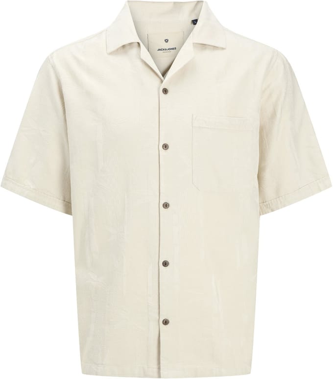 JACK&JONES - JPRBLULUKE JACQUARD RESORT S/S SHIRT LN - Heren - Overhemden
