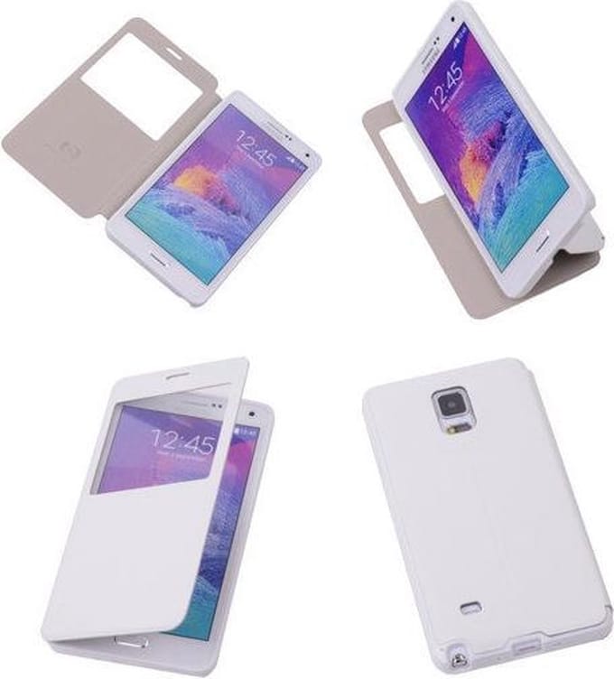 View Cover Wit Samsung Galaxy Note 4 TPU Book-Style