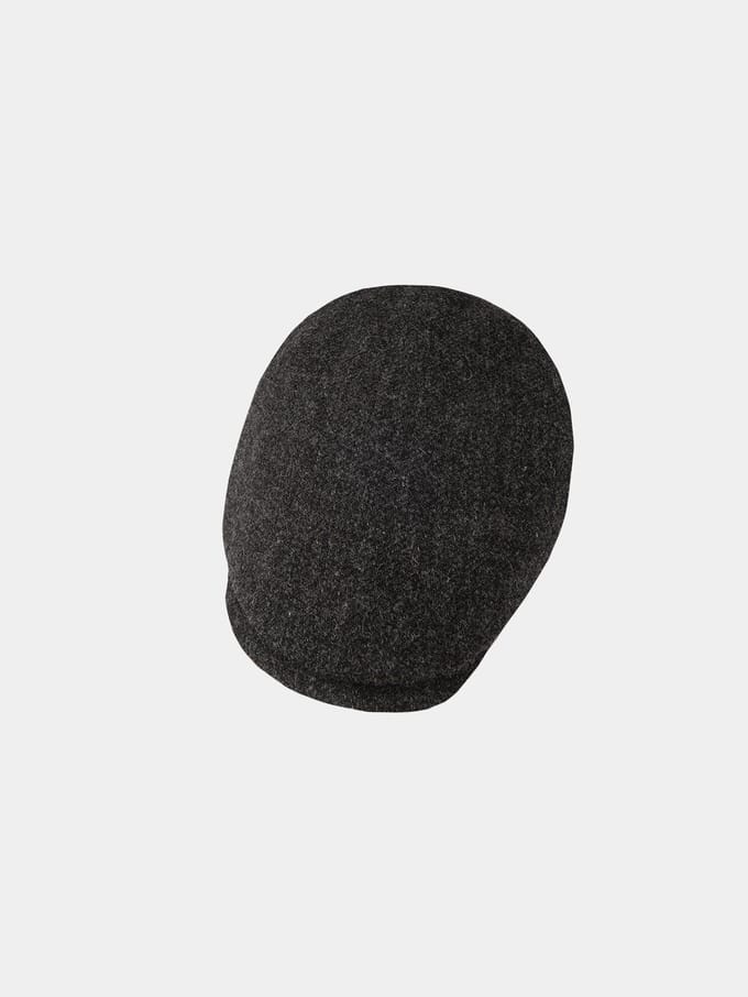 Cid - Wollen flatcap - Antraciet