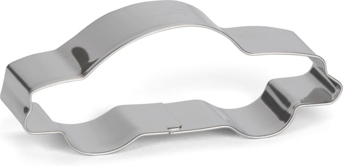 uitsteekvorm Auto 9 cm RVS zilver