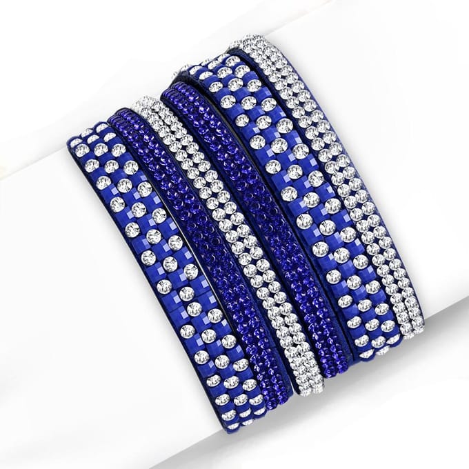 Montebello Armband Ayo Blue - Leer - Zirkonia - 20cm