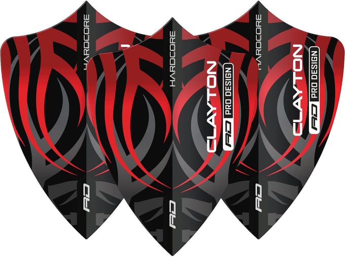 Red Dragon Jonny Clayton Hardcore Freestyle - Dart Flights