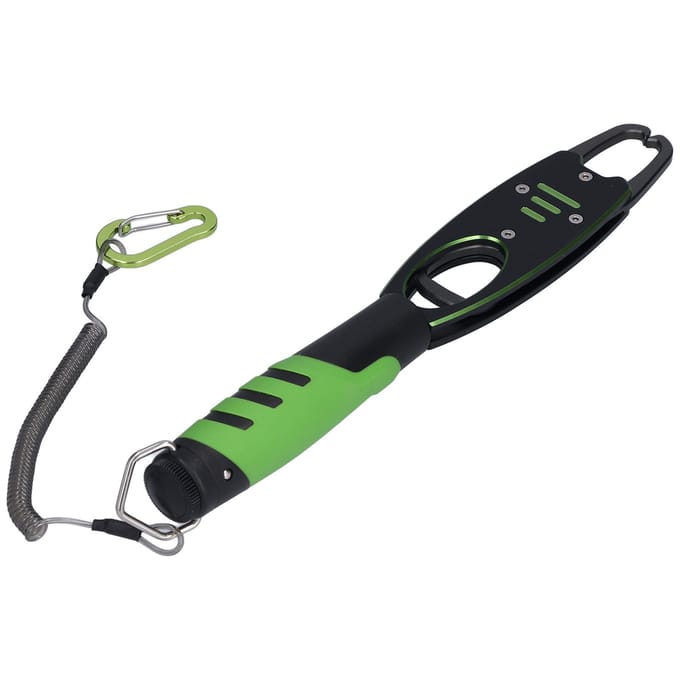 Aluminium Vis Lip Grips Draagbare Visgrijper met Rubber Handvat Viscontroller black
