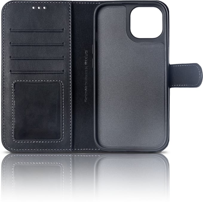Rixus Duo Magnetic Detachable Wallet For Apple iPhone 14 Black