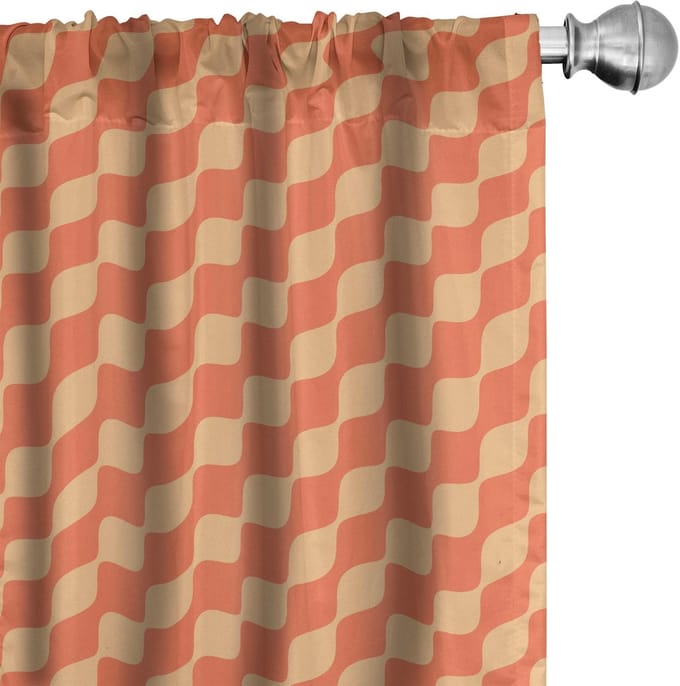 ABAKUHAUS Gordijnen – oranje – 2x75x225 cm – Microvezel