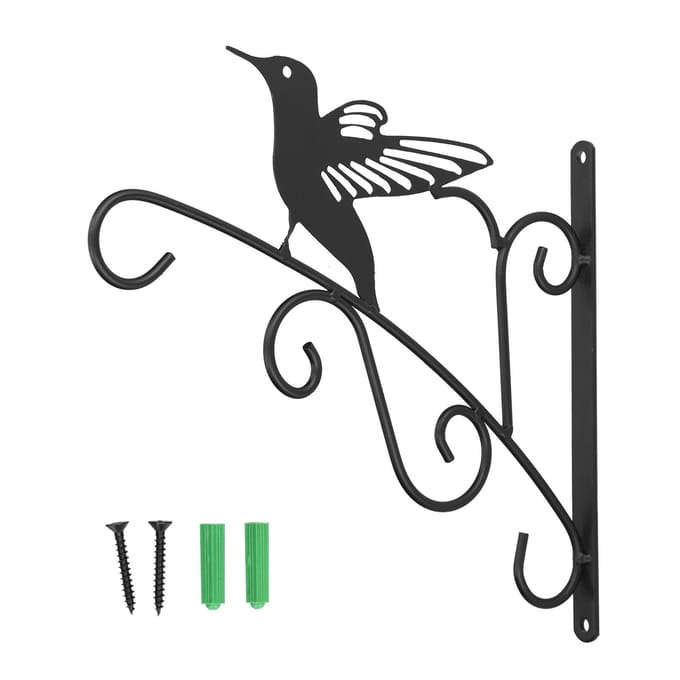 Support pour plante suspendue Stable et robuste Fer Décoratif Cintre pour plante pour Fleur Mangeoire à oiseaux gray