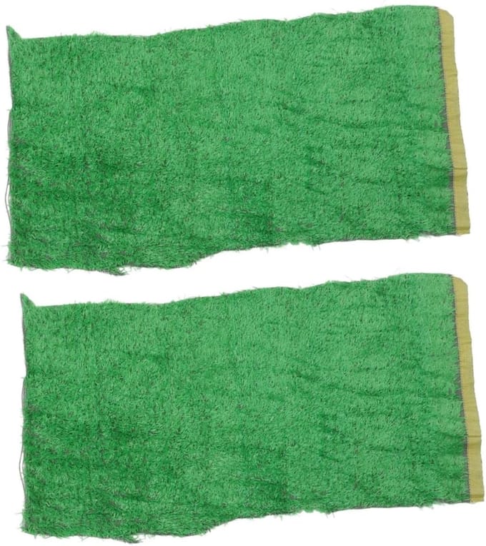 Kunstgras Matten - Miniatuur Gazon - Modelbouw Decoratie - Realistisch Uiterlijk - 2 Stuks - Groen