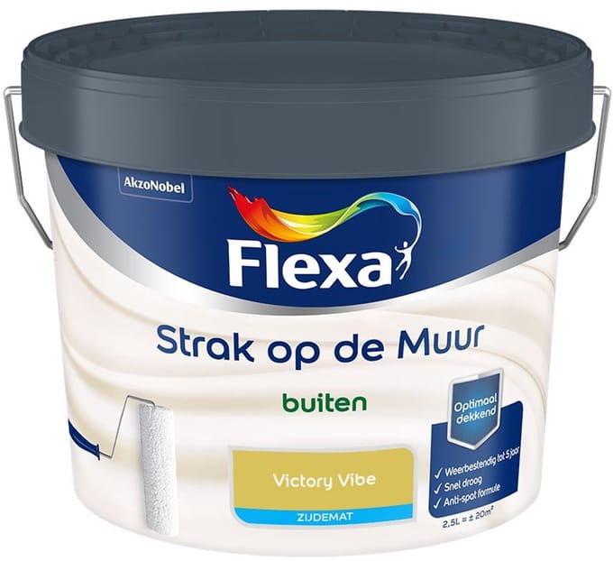 Flexa - Strak Op De Muur Buiten Zijdemat - Victory Vibe - Mengverf - 2,5 L