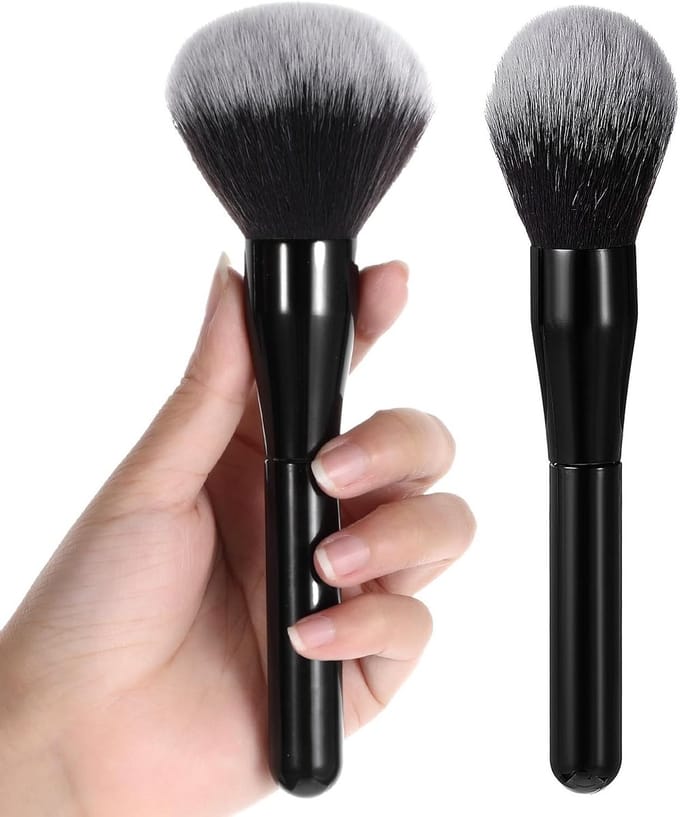 Grote poederkwasten set van 2 stuks voor foundation, blush, bronzer en concealer blenden