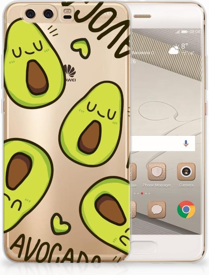 Huawei P10 Plus Telefoonhoesje met Naam Avocado Singing