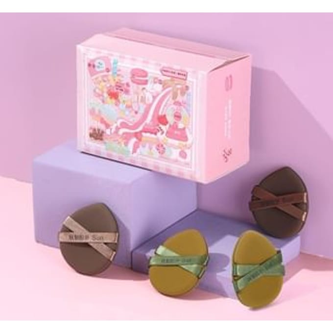 YAOZHI - Weekend Powder Puff Set with Case Set (4pcs)
