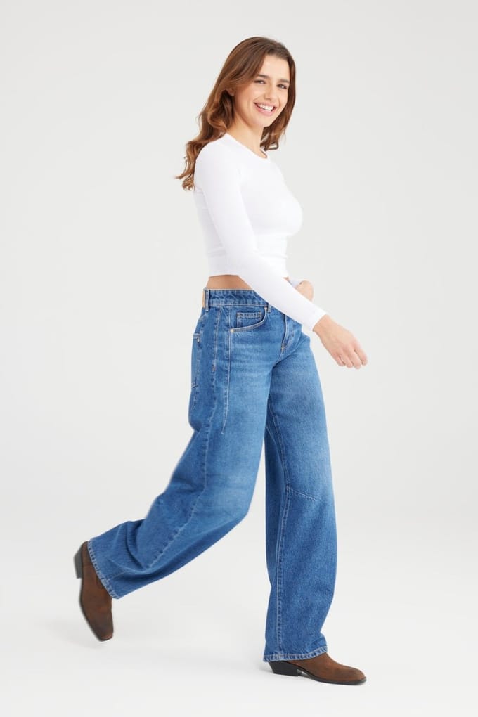 Cup of Joe Clara balloon fit jeans medium blue