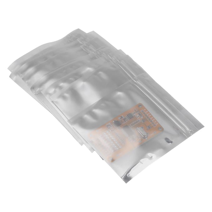 100 stuks/lot Antistatische opslagverpakkingszak Zip Lock Hersluitbaar zakje voor elektronische componenten white