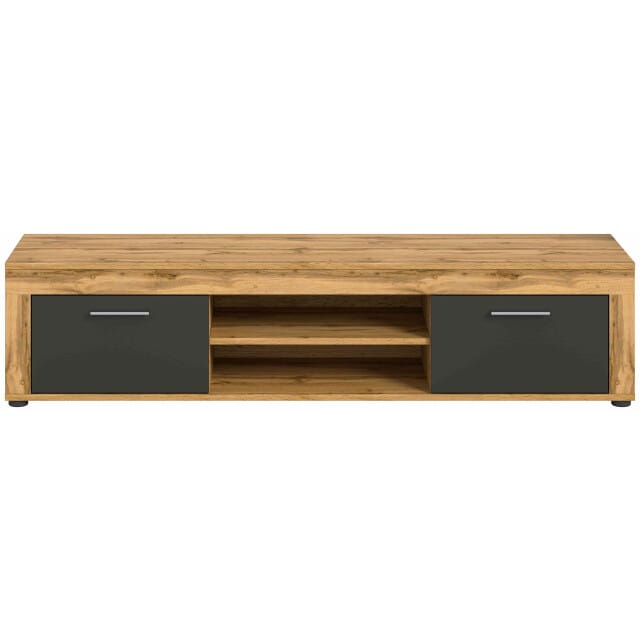 Jam Lowboard grijs melamine Wotan Eiken NB - 40x160x37cm