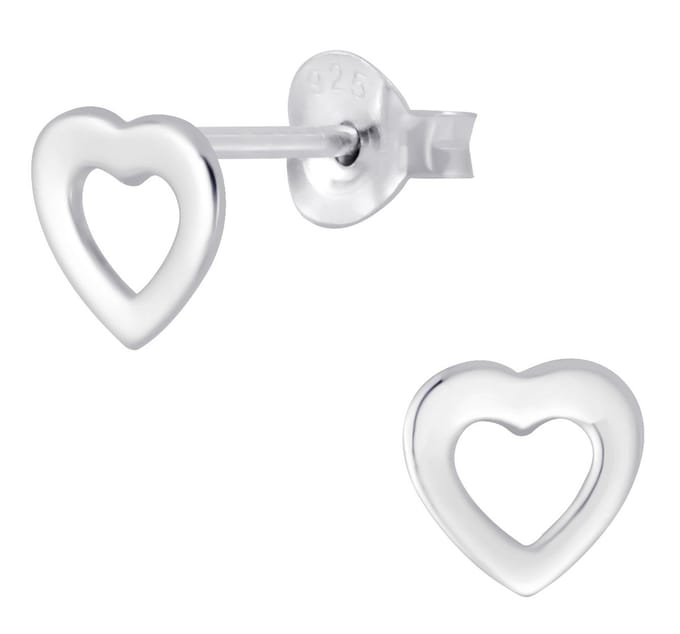 Joy|S - Zilveren hartje oorbellen - 6 mm