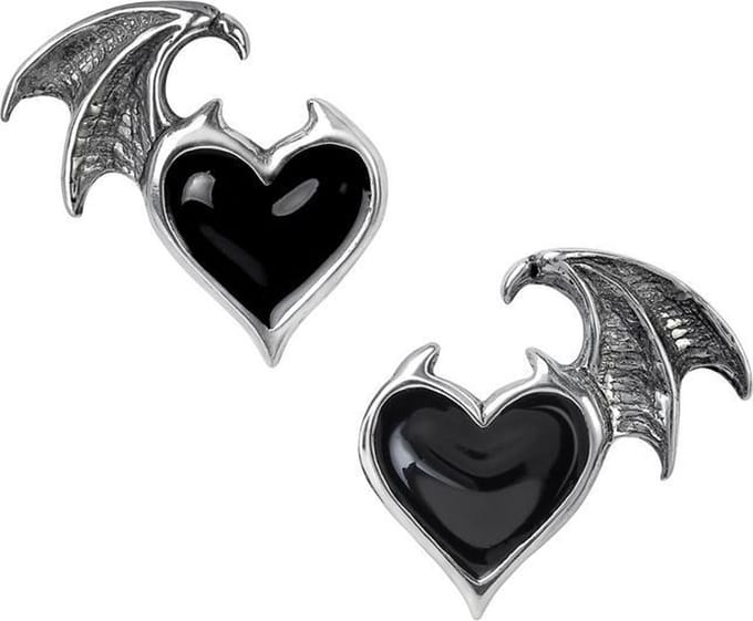 Alchemy Gothic - Gothic Oorstekerset - BlackSoul - voor Vrouwen - zilverkleurig