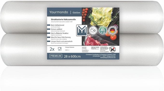 Sous Vide Vacuümrollen - 2 Stuks, 30 x 600 cm, Aromabestendig, Kookvast, 100% BPA-vrij