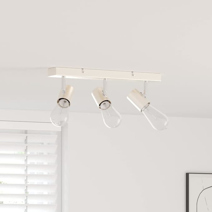 vidaXL Plafondspot met schijnwerpers Nikkel 38 x 6,5 x 11,5 cm Metaal