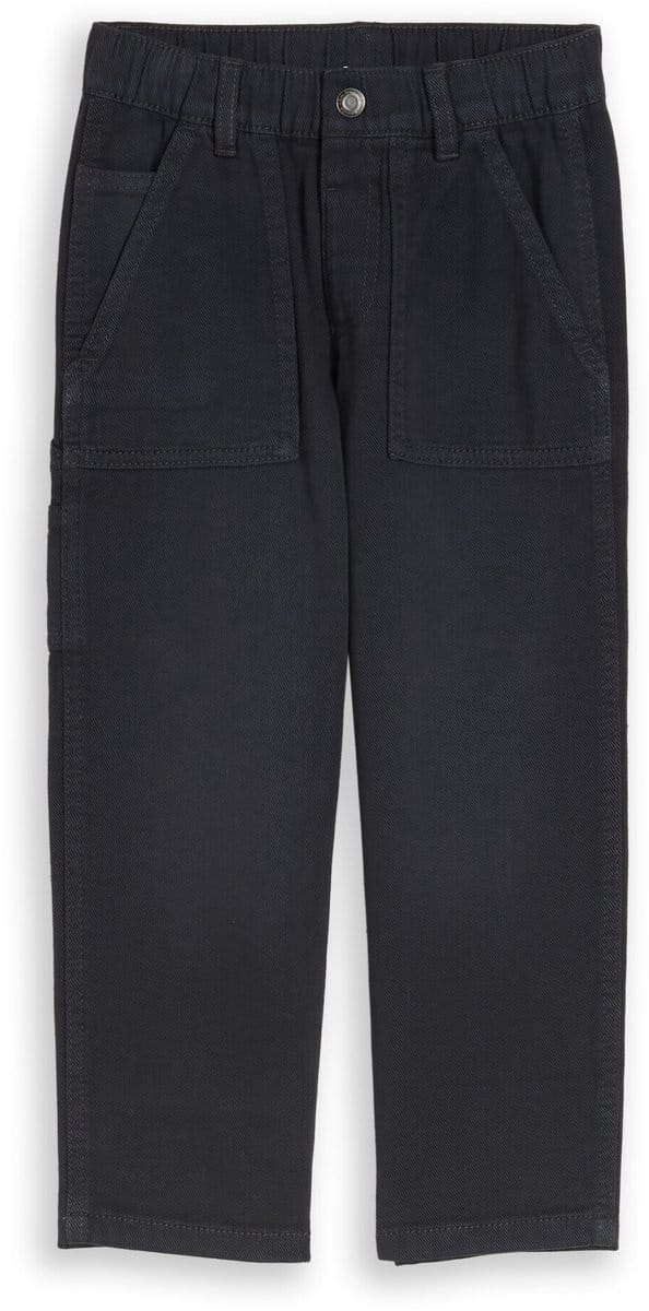 Tom Tailor - Losvallende broek in utility-look - Maat 128 - coal grey
