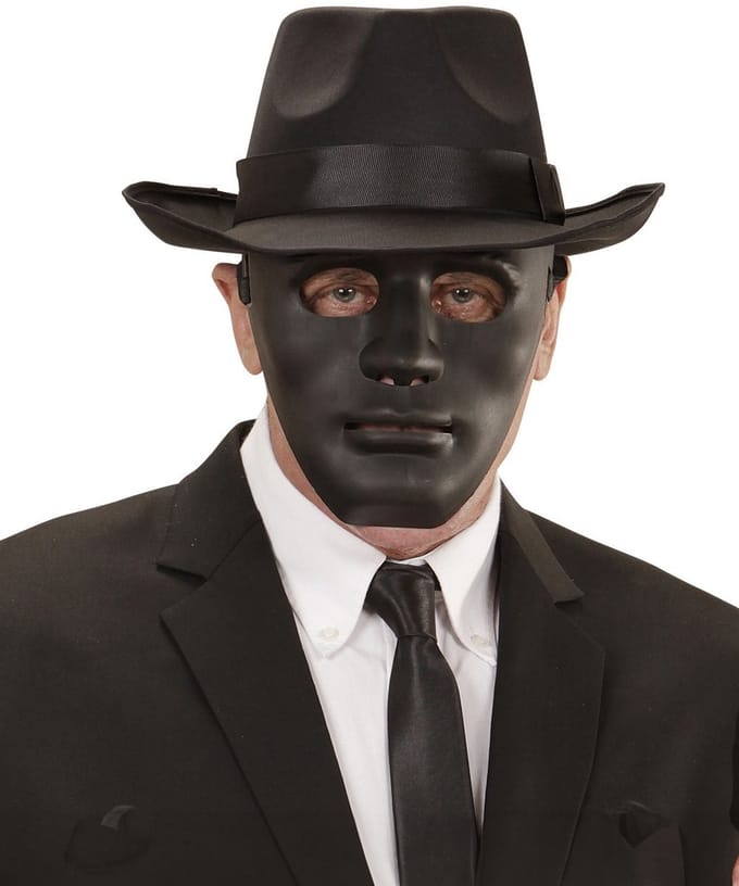 WIDMANN - Zwart anoniem masker voor volwassenen