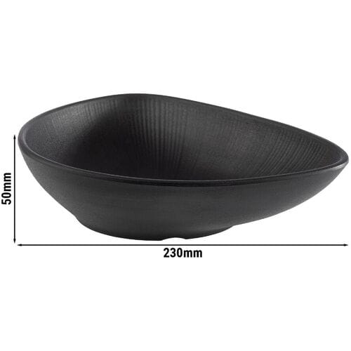 GGM Gastro (6 Stück) Schale - NERO - Melamin - 0,6 Liter - Schwarz