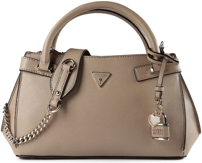 GUESS handtas schoudertas Serenova Girlfriend Satchel Pale Mocha beige