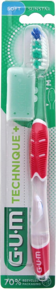 GUM Technische Tandenborstel+ 490 (Kleur : Roos)
