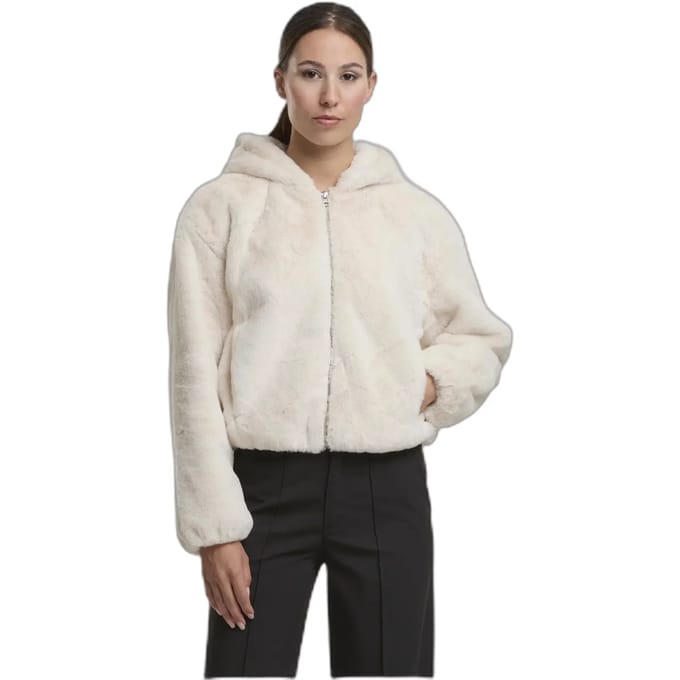 Dames sweatshirt met capuchon van nepbont Urban Classics