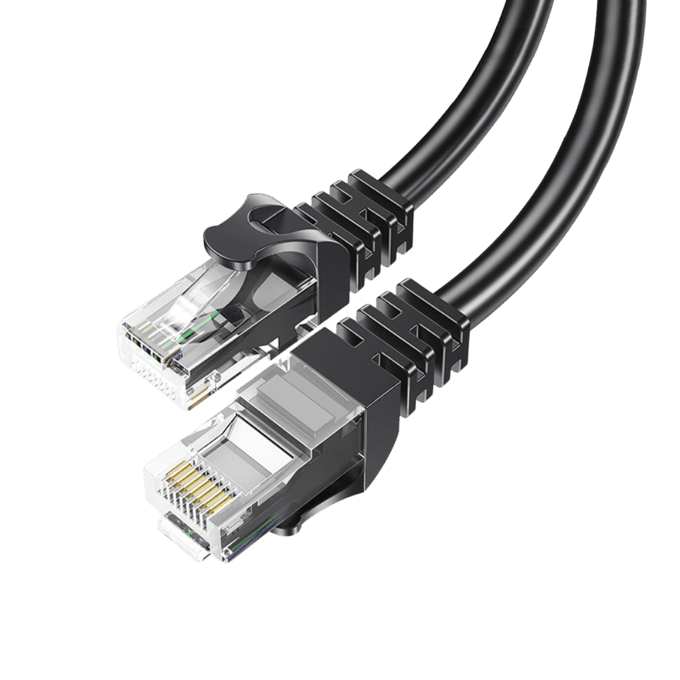 Essager CAT6 S/FTP LAN Ethernet Kabel Rond Zwart 10m