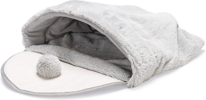 Beeztees Kitten Speelzak Hakuna - Kattenspeelgoed - Pluche - Grijs - 50x40x15 cm
