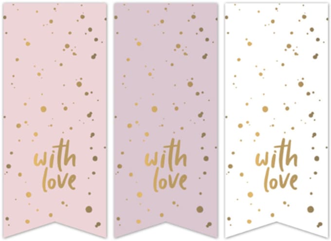 9x Sticker vaantje With Love Summer