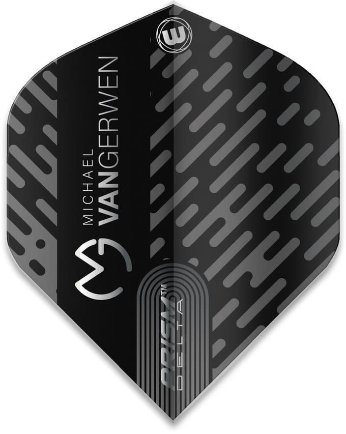 Winmau Michael van Gerwen Prism Delta Black/Grey V2 - Dart Flights