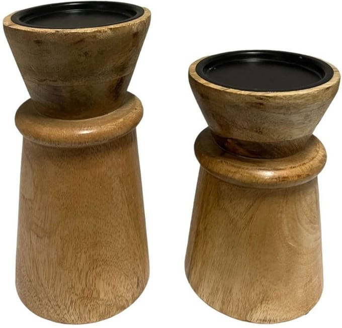 Home Society Kandelaar Islo Brown Set van 2