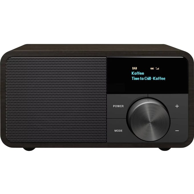 Sangean Genuine Mini DDR-7 Radio DAB+, VHF (FM) AUX, Bluetooth Donkerbruin