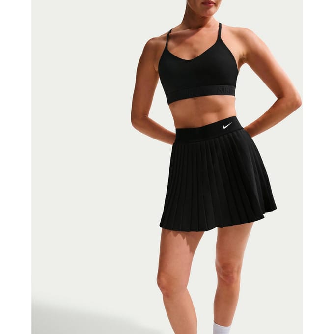 Nike Dri-Fit Victory High Rise Pleated Rok Dames-zwart