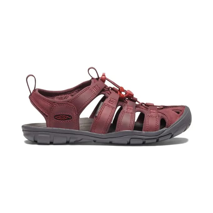 Clearwater Dames Wandelschoenen Leer Bordeaux