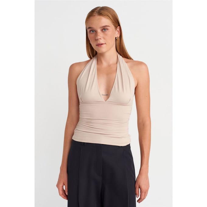 Slim-fit Haltertop Blouse